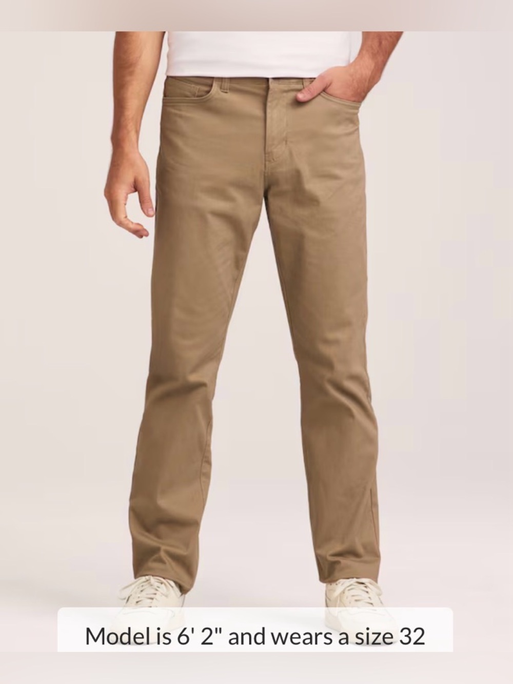 Denver Hayes Men’s 34x34 Stretch 5 Pocket Athletic Chino pants - tan